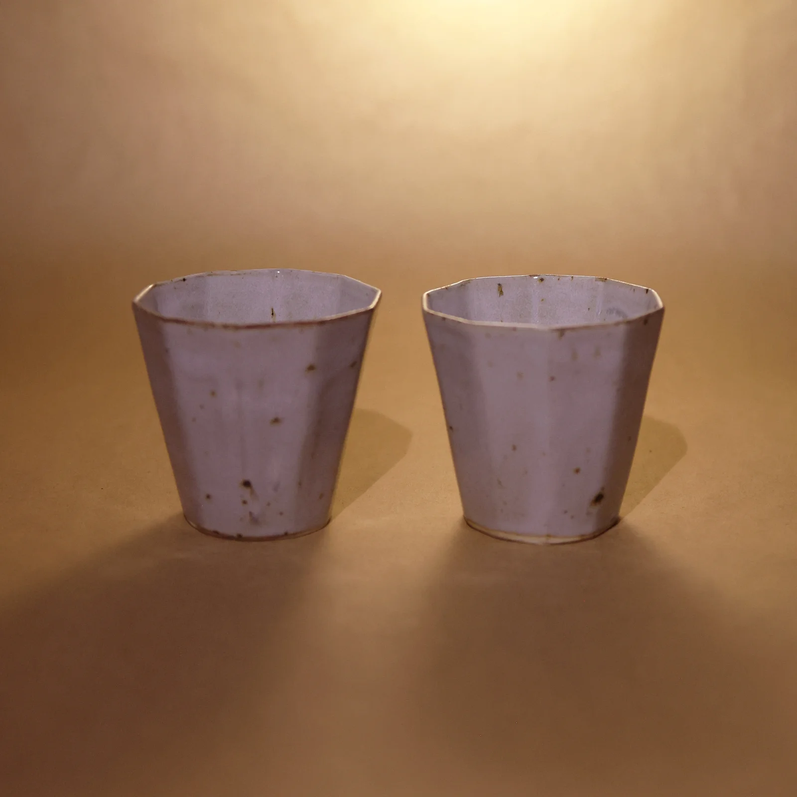 日本关口典孝淡灰色手工茶杯咖啡杯（二件套）